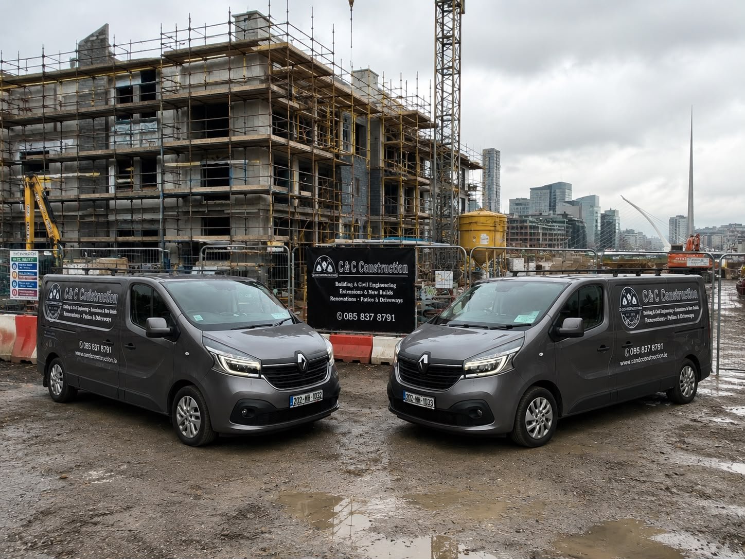 C&C Construction branded van in Dublin